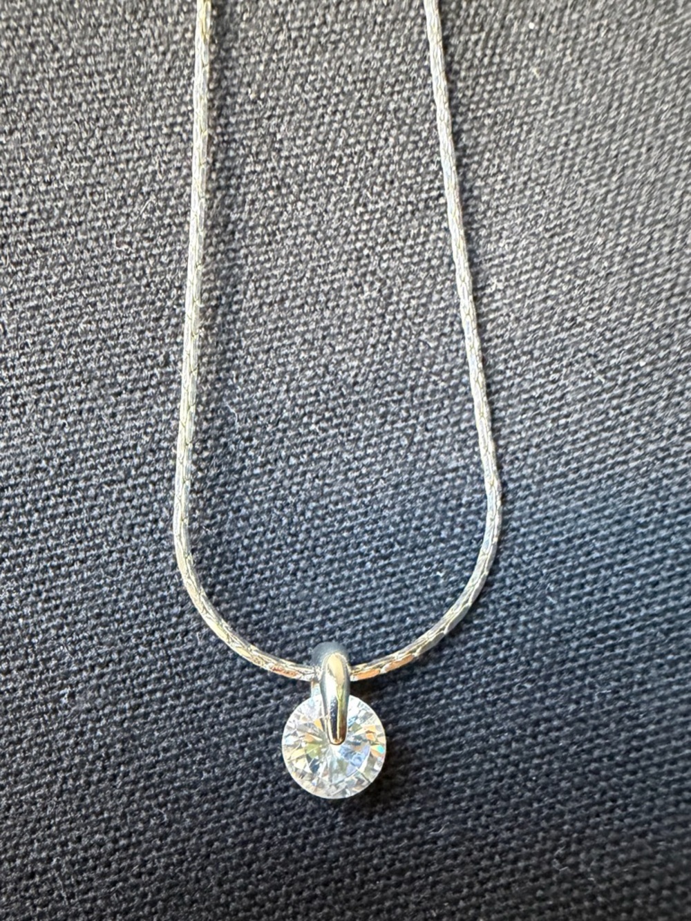 Vintage Givenchy Crystal Pendant on Silver chain.